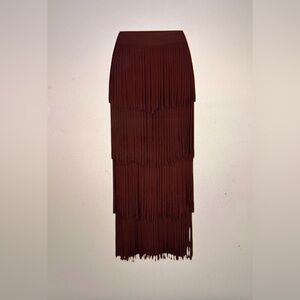 Simon Miller Terracotta Fringe Maxi Skirt